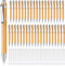 Fainne Bamboo Pens Bulk, Natural Engraving Retractable Bamboo Pen with Extra Black Ink Refills, 40 Pcs