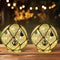 Quasynel 2PCS Glass Fishing Night Lights - 6inch Cracked Glass Ball Nautical Lamp