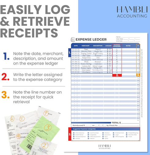 Extra Large Receipt Organizer Envelope & Receipts, Pack of 18, 12.8" x 9.0", Blue Color for Business Expenses