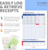 Extra Large Receipt Organizer Envelope & Receipts, Pack of 18, 12.8" x 9.0", Blue Color for Business Expenses