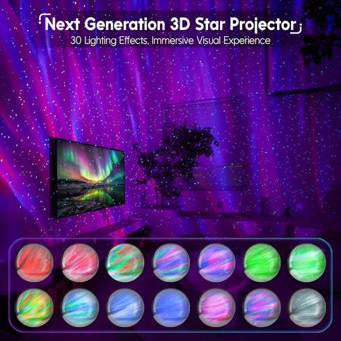 Rossetta Galaxy Projector, Star Projector LED Lights for Bedroom, Outdoor Lighting Projector, Starry Night Light