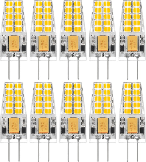 10 Pack G4 LED Bulb 12V AC/DC 2.5W Equivalent 30W T3 Bi-Pin