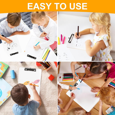 Dry Erase Clipboard 8 Pack - Hardboard Clip Board 8.5x11 for Classroom, Double-Sided White Board, Office & School Supply