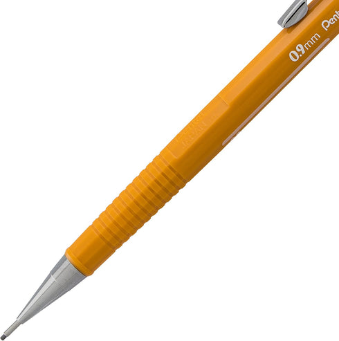 Pentel Sharp Mechanical Drafting Pencil, 0.9 mm, Yellow Barrel, 2/Pack