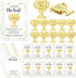 Juinte 60 Sets Employee Appreciation Gifts Bulk Trophy Pins with Thank You Cards