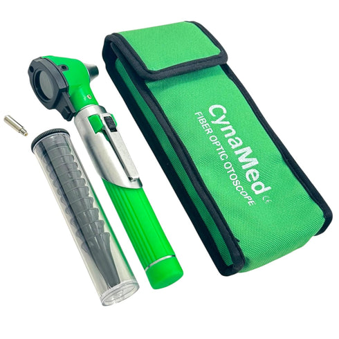 Set-Pocket Cynamed Mini Otoscope Size, Fiber Optic Otoscope Diagnostic Ear Care Tool-Pocket Otoscope (Green)