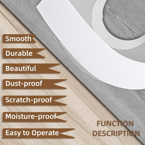 Melamine Edge Banding, 2 inch x 25ft White Pre-glued Cabinet Edge Banding for Plywood Furniture