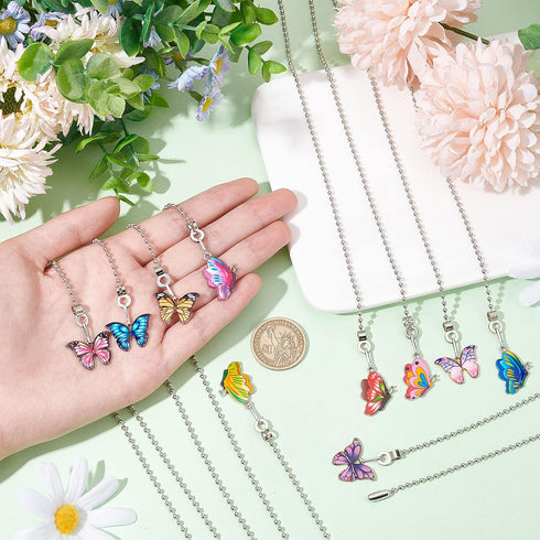 10pcs 14" CRASPIRE Small Ceiling Fan Pull Chain Extender Small Butterfly Charm Pendant Adjustable Decorative Extension