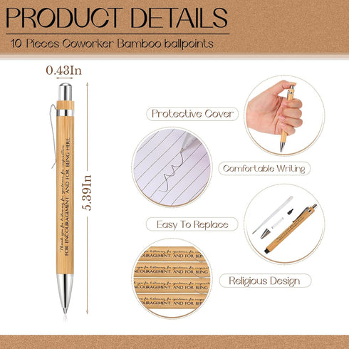 Kosiz 50 Sets Employee Appreciation Gift Bulk: Inspirational Notebooks, Pocket Notepad, Retractable Bamboo Pens,