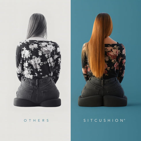 Tailbone Orthopedic Coccyx Cushion for Pain Relief, Sciatica and Back Pain - XL Memory Foam Seat Cushions for Office