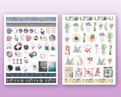 Lamare Decorative Scrapbooking Planner Stickers for Women, Cute & Aesthetic Calendar Stickers for Journaling