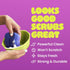 1 Brite by Scotch-Brite Scrub & Wipe with Drain + Dry Stand, Kitchen Sponge for Washing Dishes, Scrub Sponge