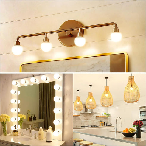 Vanity Light Bulbs for Bathroom, G25 LED Globe Light Bulb, 100 Watt Equivalent, 3000K Warm White, 4 Pack