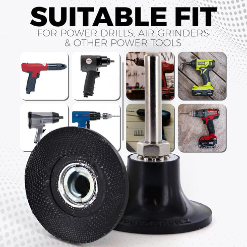 2 Inch Disc Pad Holder with ¼” Shank, Die Grinder Sanding for Roloc, Quick Change Medium Disc Attachments - 2 Pack by