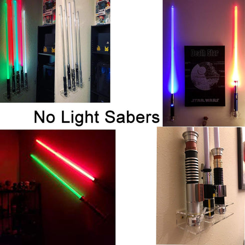 YYST Clear Light Saber Wall Mount Rack with Hardware Included