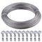 Rectoo 1/8" wire cable, 100ft Wire Rope Metal Cable With Loop Sleeve