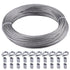 Rectoo 1/8" wire cable, 100ft Wire Rope Metal Cable With Loop Sleeve