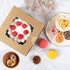 OAMCEG 100 PCS Individual Cupcake Boxes with Window and Stickers, 4x4x3 Inch, Small Cake Boxes, Pastry Carrier