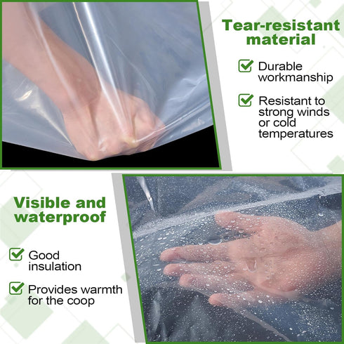NNG 10x20ft Grommet, Clear Waterproof Tarps Heavy Duty Transparent Tarpaulins Clear Vinyl Tarps with Outdoor