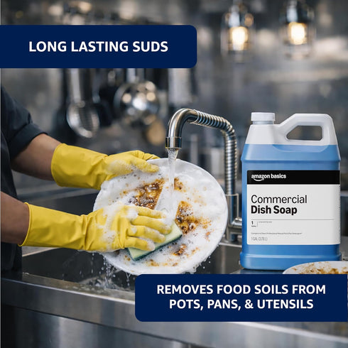 Commercial 1 Pack 2 Amazon Basics Liquid Dish Soap, Gallon
