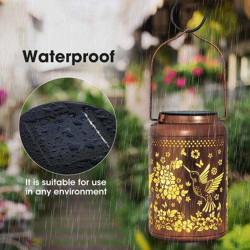 Hummingbird Hummingbird Solar Lanterns Outdoor, Birthday Gifts for Women Waterproof Solar Lanterns Decorative Gifts