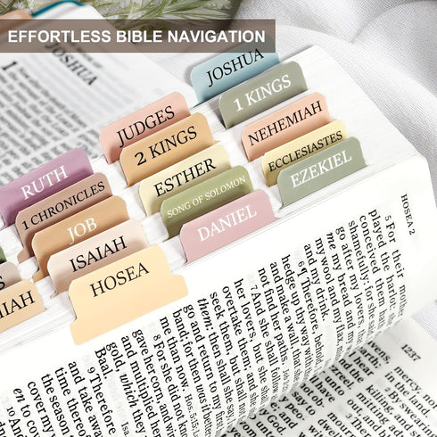 CICPAP Bible Tabs for Women & Men, Laminated Bible Tabs for Study Bible, Boho Theme Bible Tabs for Easy Navigation