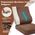 CRAURU 2-in-1 Recliner Cushions for Elderly Egg Crate Foam Seat Cushion and Ergonomic Back Support Pillow Non-Slip