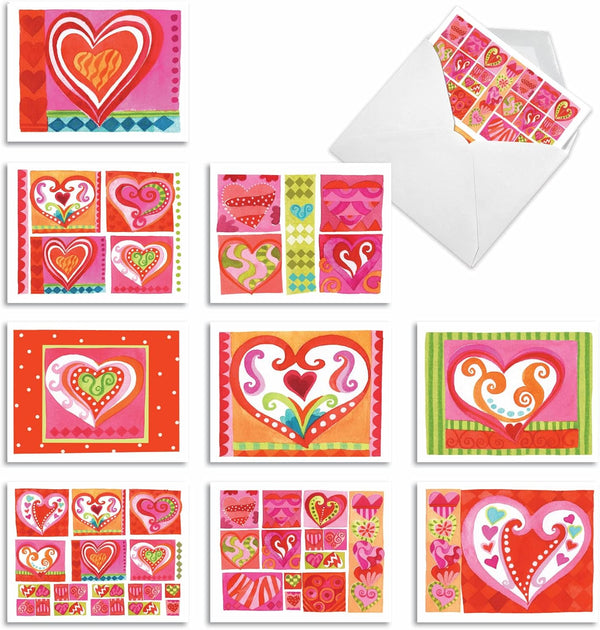 The Best Card Company 10 Assorted Mother's Day Notecards Bulk Box Set, 4 x 5.12 Inch, 10 Designs with Envelopes