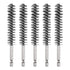 5Pcs Bore Brush Stainless Steel 15mm Dia Cleaning Twisted Wire Brush with Handle, 1/4 Inch Hex Shank