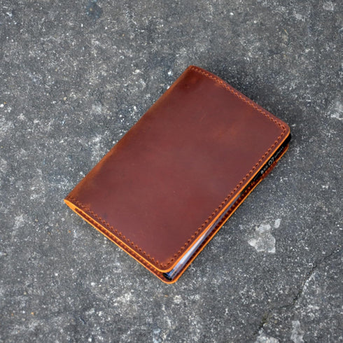 Leather Cover for Rite in The Rain & Rocketbook Mini Notebooks, Top Bound Spiral Notebook Holder, 3" x 5" Brown