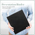 Gallery Leather 3 Ring Binder with Plastic Sleeves, Includes 10 Sheets, 8.5" x 11" Presentation Binder