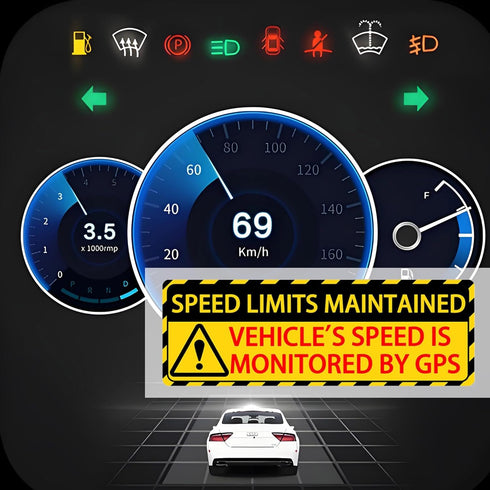 Besttile 4 10x3.5 Inches PCS Speed Limits Maintained Stickers Vehicle Speed is Monitored by GPS Warning Signs Safe