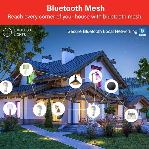 Sengled Smart Light Bulbs, Color Changing, Dimmable LED A19 E26, High CRI, 8.7W 800LM, Bluetooth Mesh, 1-Pack
