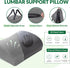 FuturaLoom Set, Tailbone Seat Cushion & Adjustable Lumbar Support Pillow Charcoal Memory Foam Back & Pain Relief