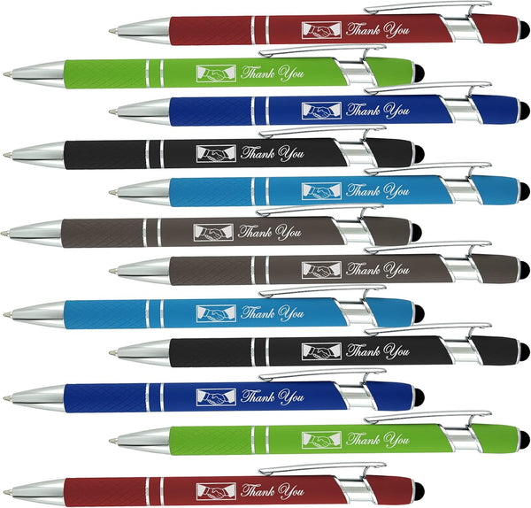Christmas "Thank You" Stylus Gift Pens, Capacitive Styli with Soft Rubberized Grip, Compatible with Most Touch Screen