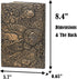 Unlined Journal - Dragon Brass 3D-Embossed Art Pattern Hardcover Notebook Gift, A5 Blank Sketchbook Notepad with 2 Bookmarks, 8.4" x 5.7" (100 Sheets, 200 Pages) by A.F.N.A.L