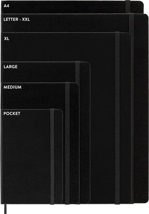 Moleskine Classic Notebook, Hard Cover, Large (5" x 8.25") Ruled/Lined, Black, 240 Pages