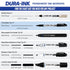 Markal Dura-Ink 15 Fine-Line Permanent Ink Marker, Black, 12-Pack