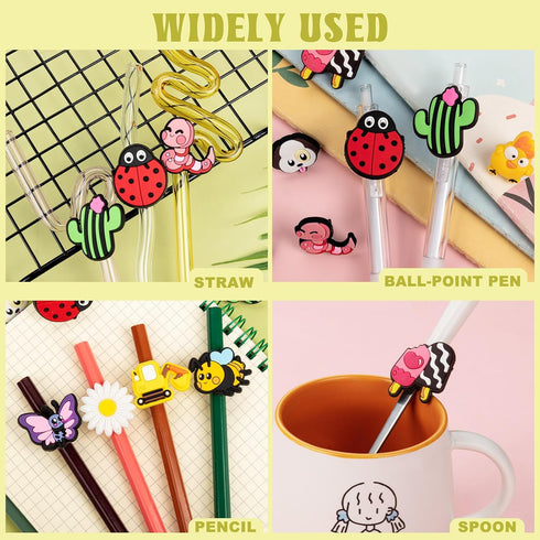 Pencil Clip Topper, 50 Pcs Different Pencil Decoration, Cute Charms for Kids, Students, School Gifts