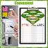 Deekin 60 Pack Magnetic Name Lineup Board Tabs, 2.36 x 0.51 Inches, White Magnetic Dry Erase Labels for Home Office