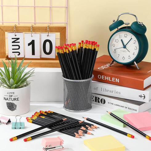 Tinlade 50 Pcs Triangular Grip HB Graphite Pencils Pack with Eraser for School Drawing