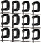 1 Inch C-Clamp Set, 12-Pack Quality Iron Clamps for Woodworking, Welding, Building
