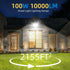 100W 2pack 10000lm 6500k IP66 LED Flood Lights Outdoor, Bright Led Work Light with Plug, Daylight White Outdoor LED