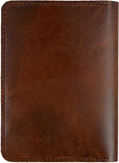 Journal Cover, Rustic Leather Journal Cover for Top Bound Memo Books, 3.5 x 5.5 inch, Handmade top Bound Spiral Notebook Cover Refillable Cahier Brown by CestAntiQ