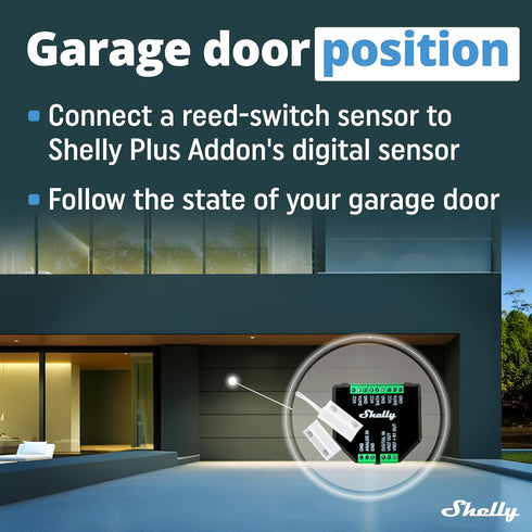 Shelly Plus Add-On - Bluetooth for Shelly Plus Devices, Measures Temperature & Humidity, Works with Alexa & Google