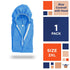 Blue Disposable Coveralls with Hood, XXL. 1 Pack 50 GSM PP Painters Suit Disposable. Unisex Hazmat Suits Disposable. Disposable Painters Coveralls with Elastic Cuffs, Ankles, Waist, Zipper