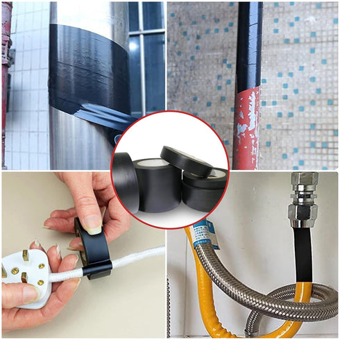 GGR Supplies T.R.U. PWT-10 Heavy-duty SPVC Pipe Wrap Tape for HVAC, 100 Ft, Black, 2 in.