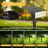 IPEROT Ip68,2pack 4 Bulbs,Outdoor Solar Lights Outdoor Waterproof Lighting Modes Solar Spot Lights Outdoor Auto On/Off