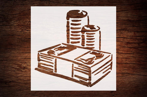 Custom Money Cash Coin Dollar Stencil, 5.5" x 5.5" - Precision Design for Artistic Projects