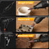 20Pcs 1/8" Shank 80 Grit Mounted Point - Abrasive Cone Shape Sandpaper for Grinding and Polishing Rotary Tool
